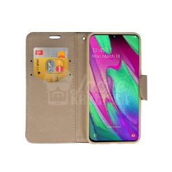 Peněženkové pouzdro Fancy Book černo-zlaté – Samsung Galaxy A12 / M12 | Levné Kryty | Levné Kryty | Levné Kryty