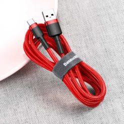 Datový kábel Baseus Cafule Cable USB / USB-C QC3.0 3A 1m červený | Levné Kryty | Levné Kryty | Levné Kryty