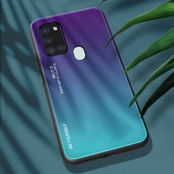 Skleněný kryt Gradient glass fialovo-modrý – Samsung Galaxy A21s | Levné Kryty | Levné Kryty | Levné Kryty