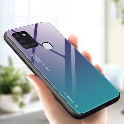 Skleněný kryt Gradient glass fialovo-modrý – Samsung Galaxy A21s | Levné Kryty | Levné Kryty | Levné Kryty