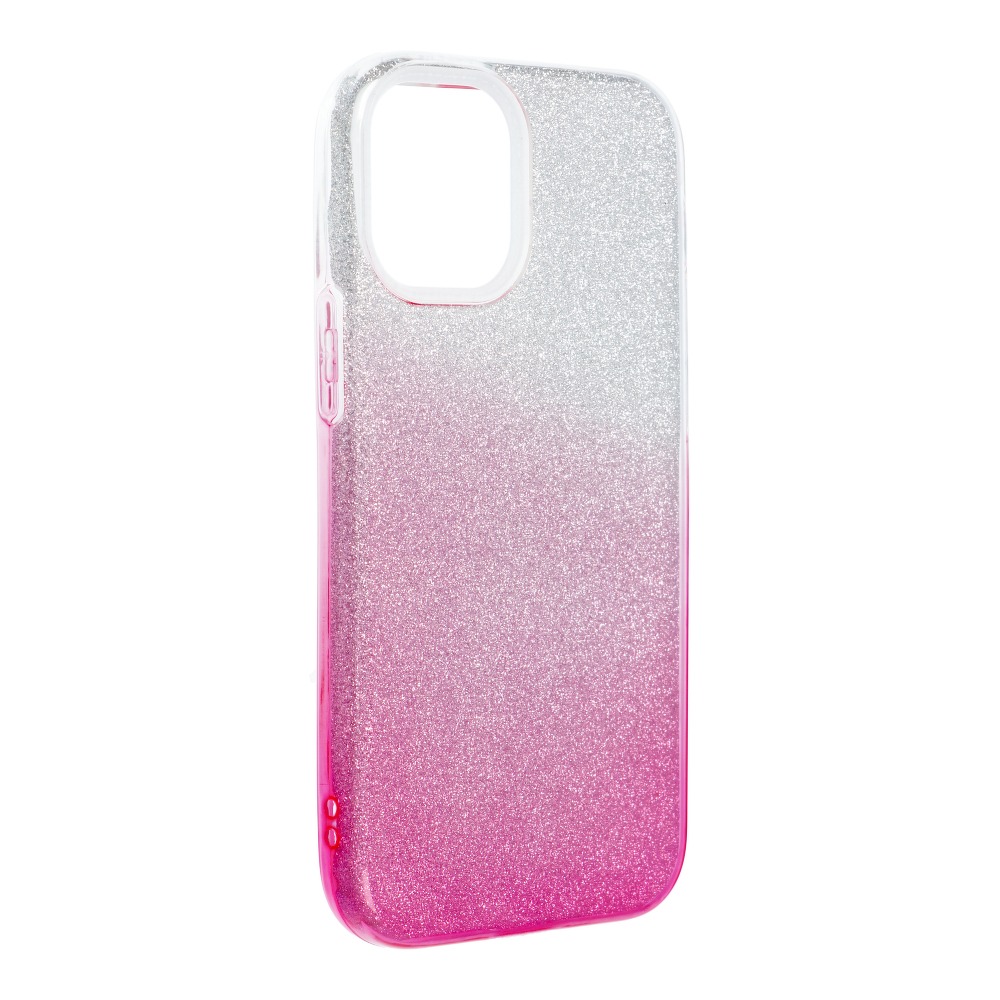 Třpytivý kryt Shining case transparentno-růžový – Apple iPhone 12 Mini