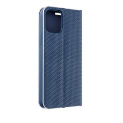 Knížkové pouzdro Luna Carbon modré – Apple iPhone 12 Mini | Levné Kryty | Levné Kryty | Levné Kryty