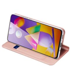 Peněženkové pouzdro Dux Ducis Skin Pro růžové – Samsung Galaxy M31s | Levné Kryty | Levné Kryty | Levné Kryty