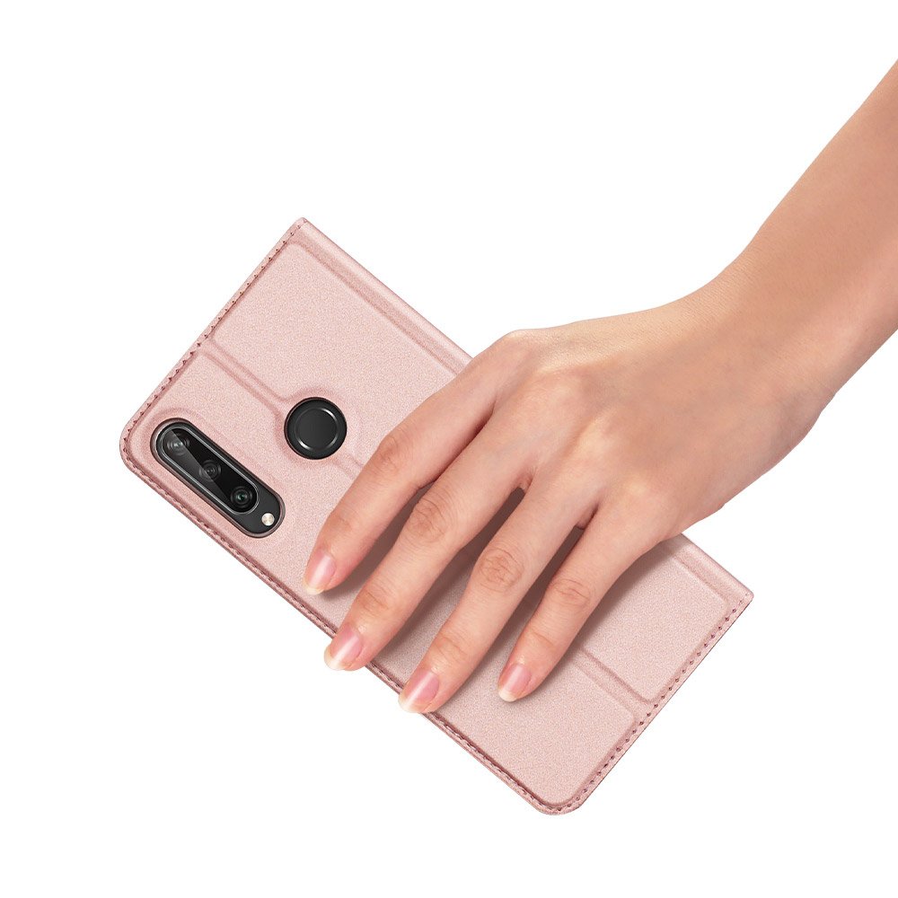 Peněženkové pouzdro Dux Ducis Skin Pro růžové – Huawei Y6p | Levné Kryty | Levné Kryty | Levné Kryty