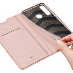 Peněženkové pouzdro Dux Ducis Skin Pro růžové – Huawei Y6p | Levné Kryty | Levné Kryty | Levné Kryty