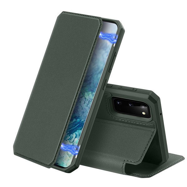 Peněženkové pouzdro Dux Ducis Skin X zelené – Samsung Galaxy S20 | Levné Kryty | Levné Kryty | Levné Kryty