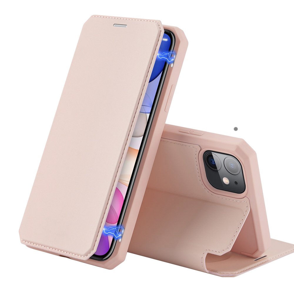 Peněženkové pouzdro Dux Ducis Skin X růžové – Apple iPhone 11 | Levné Kryty | Levné Kryty | Levné Kryty
