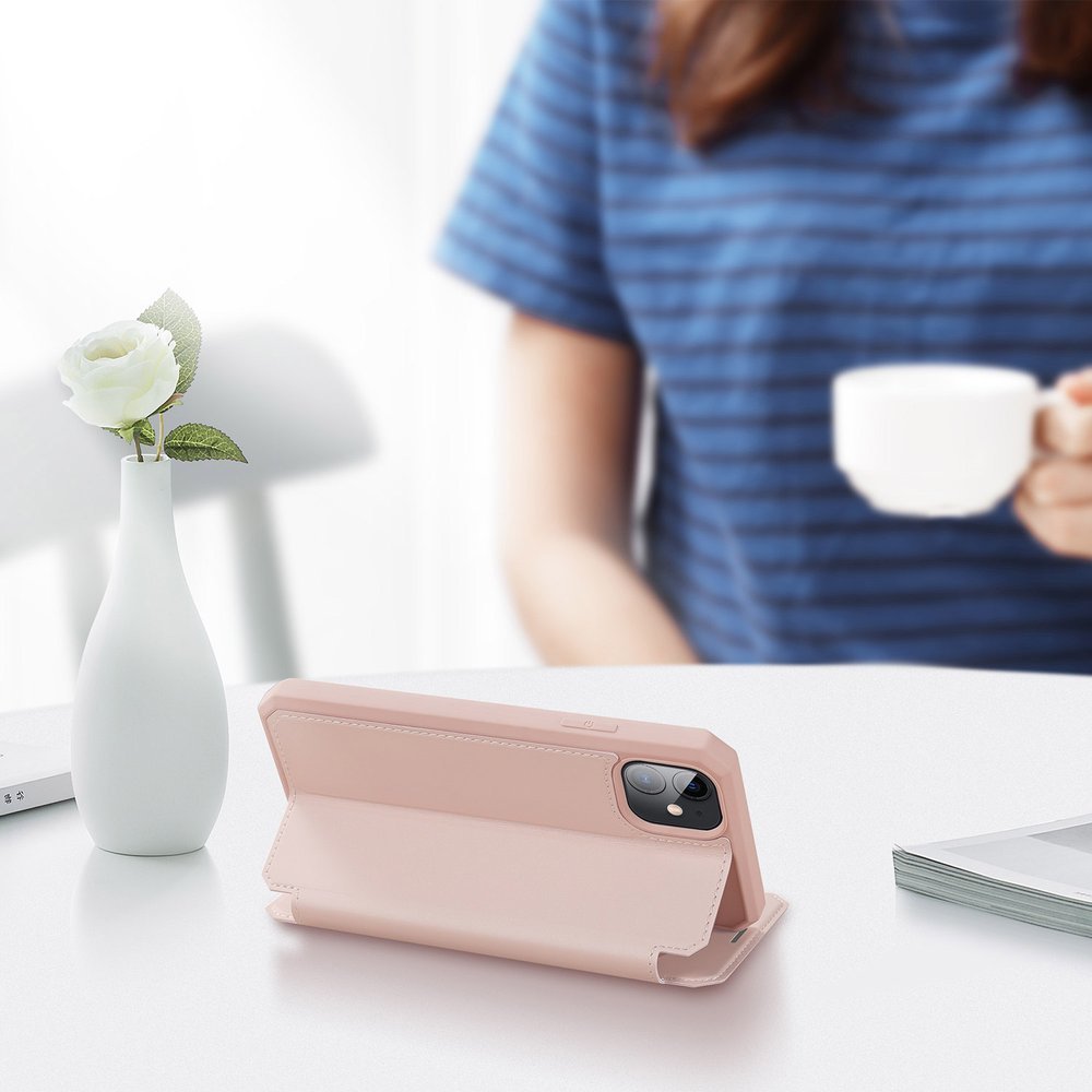Peněženkové pouzdro Dux Ducis Skin X růžové – Apple iPhone 11 | Levné Kryty | Levné Kryty | Levné Kryty