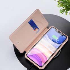 Peněženkové pouzdro Dux Ducis Skin X růžové – Apple iPhone 11 | Levné Kryty | Levné Kryty | Levné Kryty