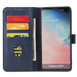 Peněženkové pouzdro Elegant Magnet Case modré – Samsung Galaxy S10 Plus (S10+) | Levné Kryty | Levné Kryty | Levné Kryty