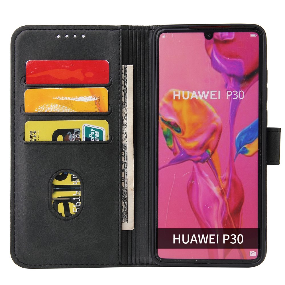 Peněženkové pouzdro Elegant Magnet Case černé – Huawei P30 | Levné Kryty | Levné Kryty | Levné Kryty