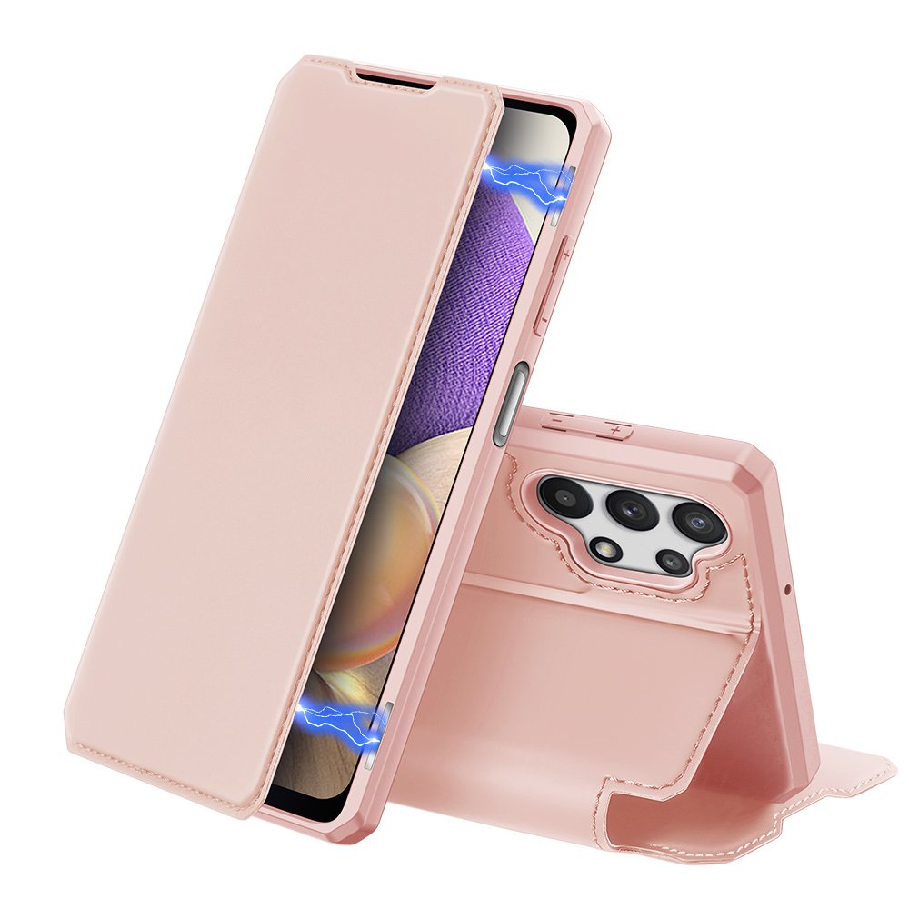 Peněženkové pouzdro Dux Ducis Skin X růžové – Samsung Galaxy A32 5G