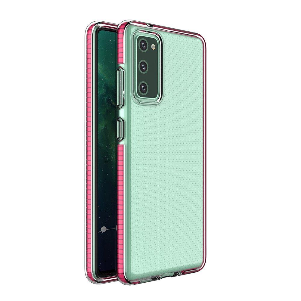 Transparentní kryt Spring Case 1mm růžový rám – Samsung Galaxy S21+ (S21 Plus)