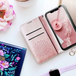 Peněženkové pouzdro Mezzo mandala růžové – Apple iPhone 7 / iPhone 8 / iPhone SE 2020 / iPhone SE 2022 | Levné Kryty | Levné Kryty | Levné Kryty
