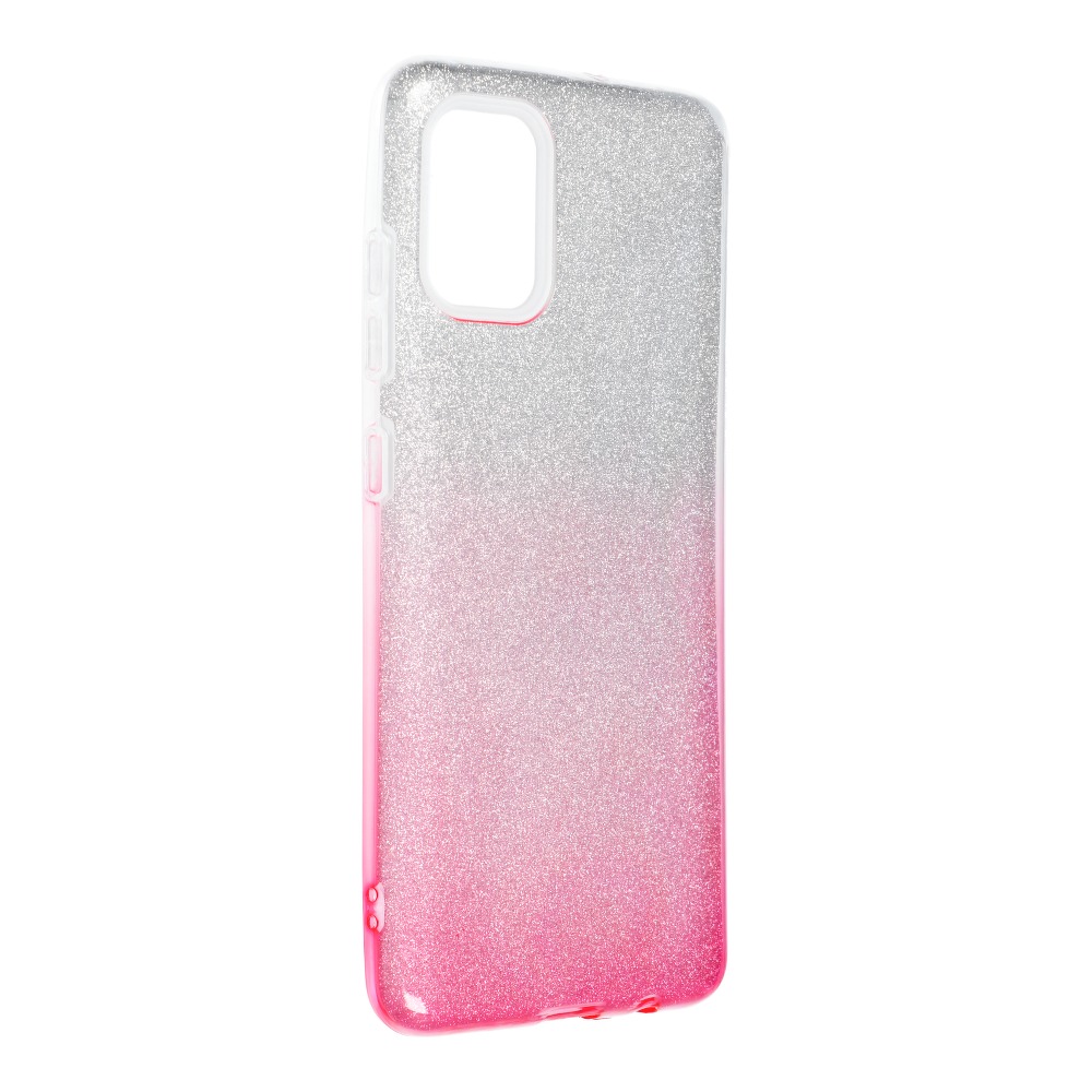 Třpytivý Kryt Forcell Shining transparentno-růžový – Samsung Galaxy A52 / A52 5G / A52s 5G