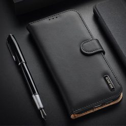 Kožené peněženkové pouzdro Dux Ducis Hivo černé – Samsung Galaxy S21 | Levné Kryty | Levné Kryty | Levné Kryty