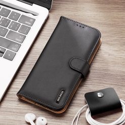Kožené peněženkové pouzdro Dux Ducis Hivo černé – Samsung Galaxy S21 | Levné Kryty | Levné Kryty | Levné Kryty
