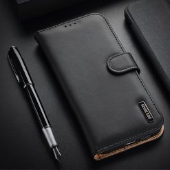 Kožené peněženkové pouzdro Dux Ducis Hivo černé – Samsung Galaxy S21 Ultra | Levné Kryty | Levné Kryty | Levné Kryty