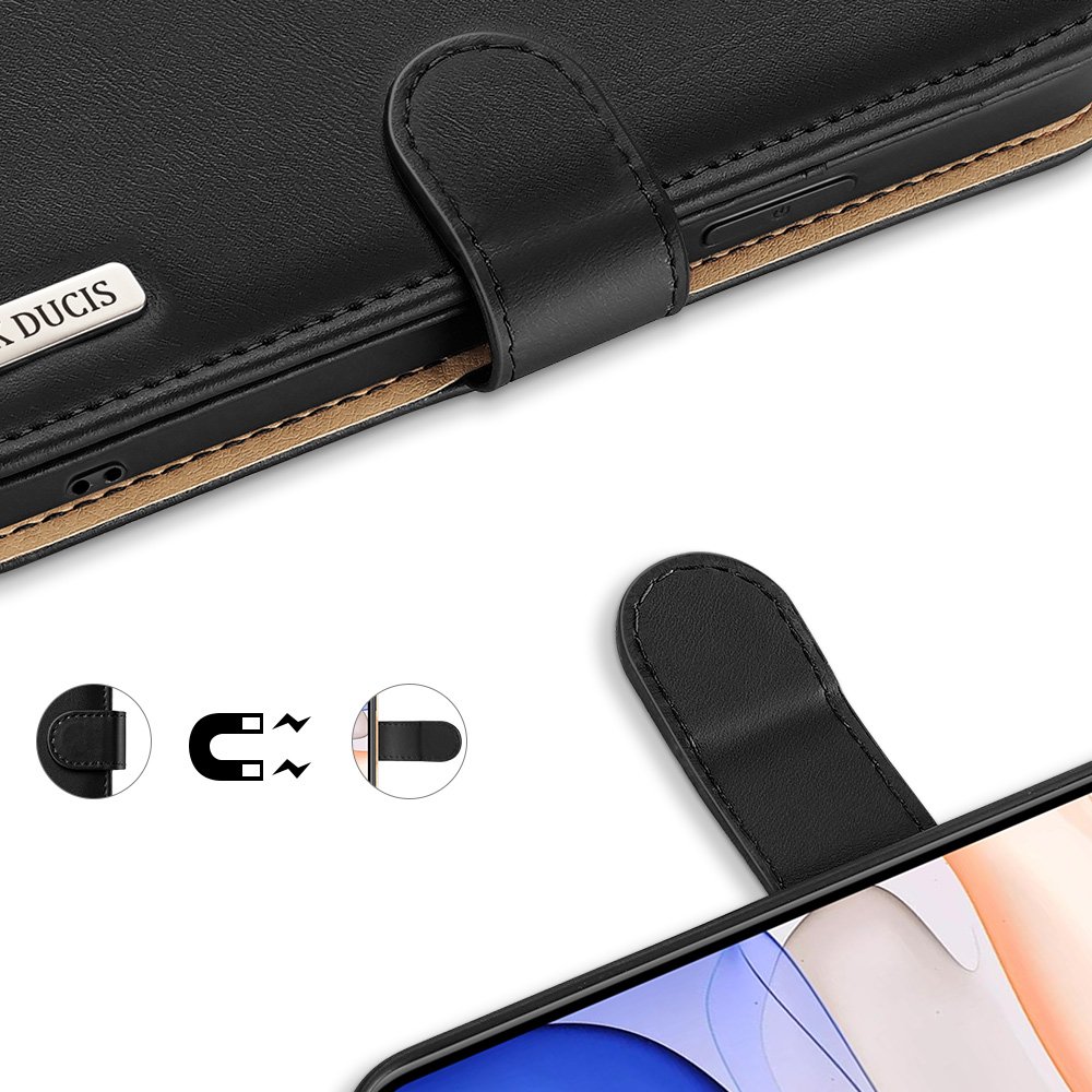 Kožené peněženkové pouzdro Dux Ducis Hivo černé – Apple iPhone 11 | Levné Kryty | Levné Kryty | Levné Kryty