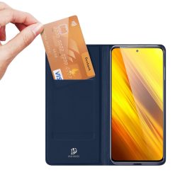 Peněženkové pouzdro Dux Ducis Skin Pro modré – Xiaomi Poco X3 NFC | Levné Kryty | Levné Kryty | Levné Kryty