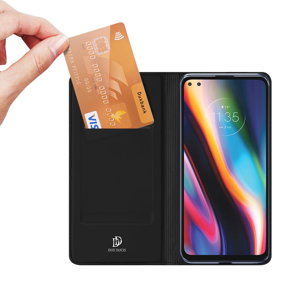 Peněženkové pouzdro Dux Ducis Skin Pro černé – Motorola Moto G 5G Plus | Levné Kryty | Levné Kryty | Levné Kryty