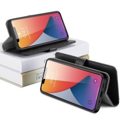 Peněženkové pouzdro Dux Ducis Kado černé – Apple iPhone 12 Mini | Levné Kryty | Levné Kryty | Levné Kryty