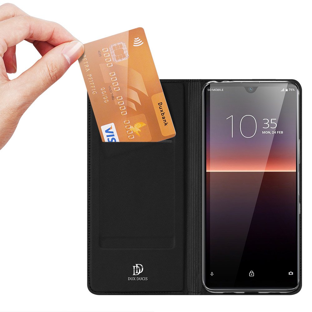 Peněženkové pouzdro Dux Ducis Skin Pro černé – Sony Xperia L4 | Levné Kryty | Levné Kryty | Levné Kryty