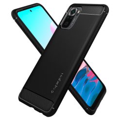 Zadní kryt Spigen Rugged Armor černý – Xiaomi Redmi Note 10 / Note 10S | Levné Kryty | Levné Kryty | Levné Kryty