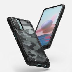 Odolný kryt Ringke Fusion X maskáčovo-černý – Xiaomi Redmi Note 10 / Note 10S | Levné Kryty | Levné Kryty | Levné Kryty