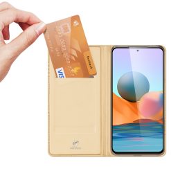 Peněženkové pouzdro Dux Ducis Skin Pro zlaté – Xiaomi Redmi Note 10 Pro | Levné Kryty | Levné Kryty | Levné Kryty