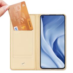 Peněženkové pouzdro Dux Ducis Skin Pro zlaté – Xiaomi Mi 11 Lite | Levné Kryty | Levné Kryty | Levné Kryty