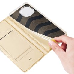 Peněženkové pouzdro Dux Ducis Skin Pro zlaté – Xiaomi Mi 11 Lite | Levné Kryty | Levné Kryty | Levné Kryty