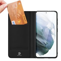 Peněženkové pouzdro Dux Ducis Skin Pro černé – Samsung Galaxy S21 FE | Levné Kryty | Levné Kryty | Levné Kryty