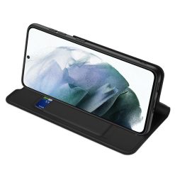 Peněženkové pouzdro Dux Ducis Skin Pro černé – Samsung Galaxy S21 FE | Levné Kryty | Levné Kryty | Levné Kryty