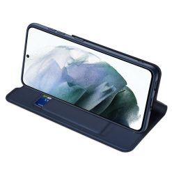 Peněženkové pouzdro Dux Ducis Skin Pro modré – Samsung Galaxy S21 FE | Levné Kryty | Levné Kryty | Levné Kryty