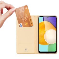 Peněženkové pouzdro Dux Ducis Skin Pro zlaté – Samsung Galaxy A03s | Levné Kryty | Levné Kryty | Levné Kryty