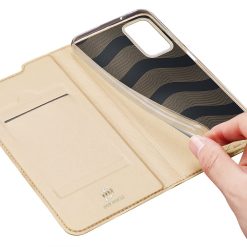 Peněženkové pouzdro Dux Ducis Skin Pro zlaté – Samsung Galaxy A03s | Levné Kryty | Levné Kryty | Levné Kryty