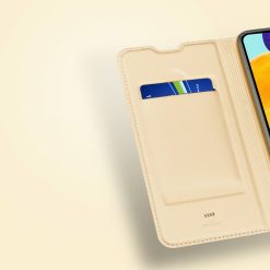 Peněženkové pouzdro Dux Ducis Skin Pro zlaté – Samsung Galaxy A03s | Levné Kryty | Levné Kryty | Levné Kryty
