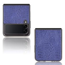 Kryt Shockproof Crocodile Texture modrý – Samsung Galaxy Z Flip 3 | Levné Kryty | Levné Kryty | Levné Kryty