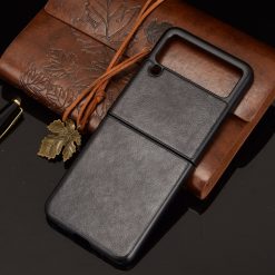 Kryt Shockproof Litchi Texture černý – Samsung Galaxy Z Flip 3 | Levné Kryty | Levné Kryty | Levné Kryty