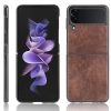Kryt Litchi Pattern Folding Leather zelený – Samsung Galaxy Z Flip 3 | Levné Kryty | Levné Kryty | Levné Kryty