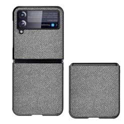 Kryt Shockproof Sea Sand Cloth Texture šedý – Samsung Galaxy Z Flip 3 | Levné Kryty | Levné Kryty | Levné Kryty