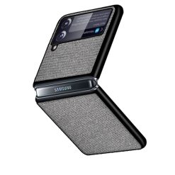 Kryt Shockproof Sea Sand Cloth Texture šedý – Samsung Galaxy Z Flip 3 | Levné Kryty | Levné Kryty | Levné Kryty