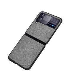 Kryt Shockproof Sea Sand Cloth Texture šedý – Samsung Galaxy Z Flip 3 | Levné Kryty | Levné Kryty | Levné Kryty