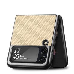 Kryt Cross Pattern Slim žlutý – Samsung Galaxy Z Flip 3 | Levné Kryty | Levné Kryty | Levné Kryty