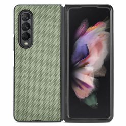 Kryt Cross Pattern Slim zelený – Samsung Galaxy Z Fold 3 | Levné Kryty | Levné Kryty | Levné Kryty