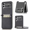 Kryt Litchi Pattern Folding Leather modrý – Samsung Galaxy Z Flip 3 | Levné Kryty | Levné Kryty | Levné Kryty