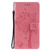 Peněženkové pouzdro Embossing Pattern Strom a kočka šedé – Samsung Galaxy A52 / A52 5G / A52s 5G | Levné Kryty | Levné Kryty | Levné Kryty