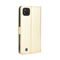 Knížkové pouzdro Shockproof Horse Texture zlaté – Realme C11 2021 | Levné Kryty | Levné Kryty | Levné Kryty