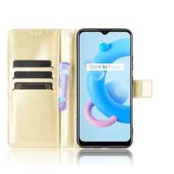 Knížkové pouzdro Shockproof Horse Texture zlaté – Realme C11 2021 | Levné Kryty | Levné Kryty | Levné Kryty